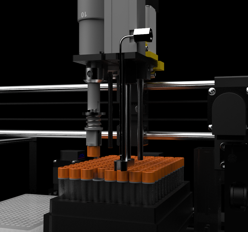 SPRneo autosampler needle and de-capper mechanism in action